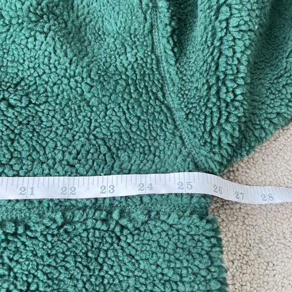 Revolve LPA Sherpa Jacket Womens Small Green Deep Pile Snap Casual Oversized - Picture 6 of 9